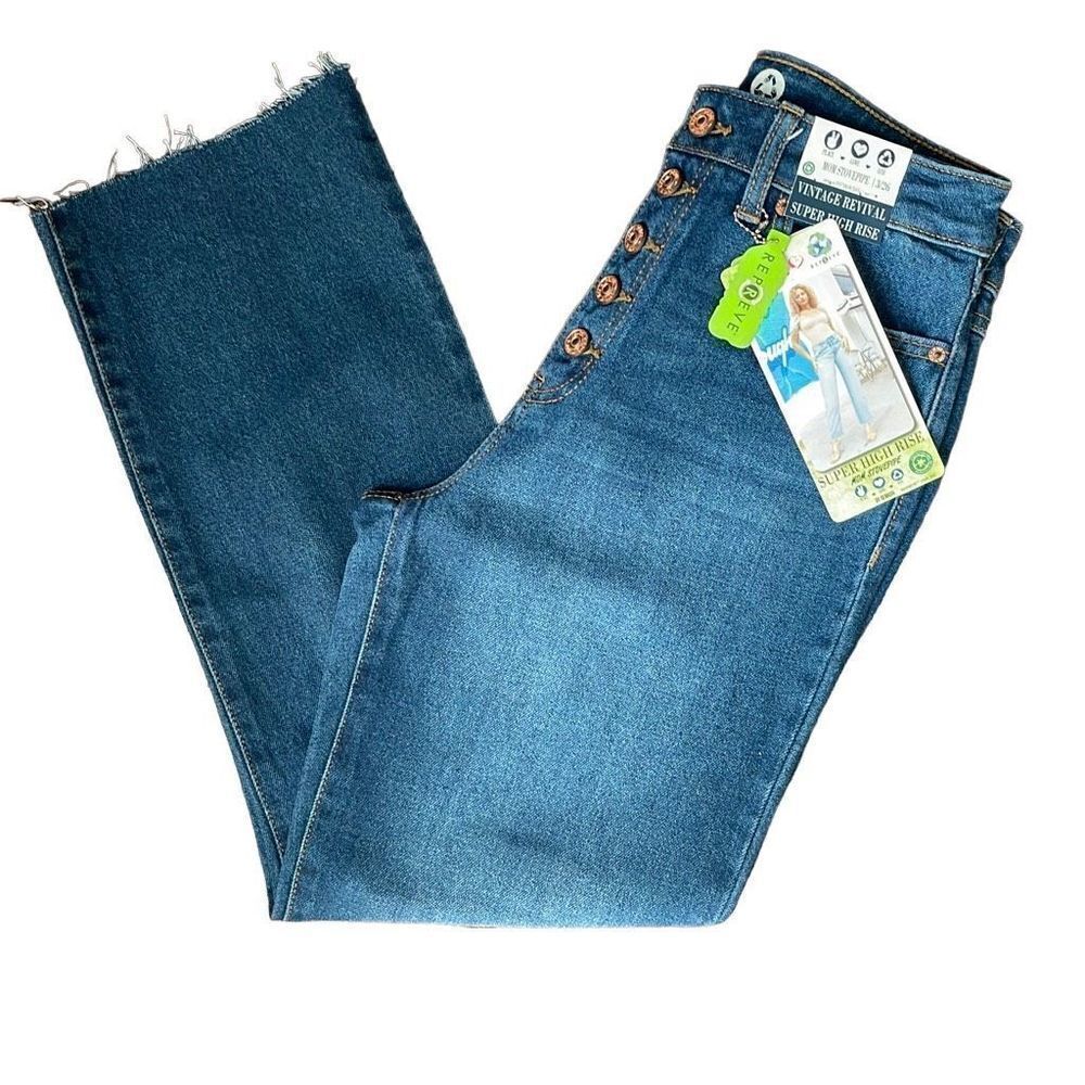 Rewash Vintage Revival Mom Stovepipe High Rise Denim Jeans Size 3/26 New